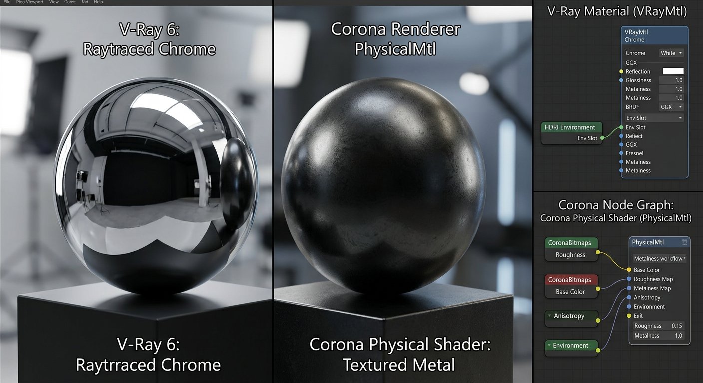 【ScriptSpot 高分】3ds Max V-Ray 与 Corona 渲染器材质一键双向互转脚本 (MatConverter.ms)